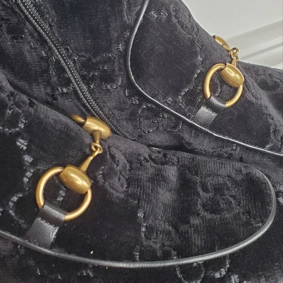 AUTHENTIC GUCCI SUEDE SIGNATURE BOOTS - Picture 7 of 13